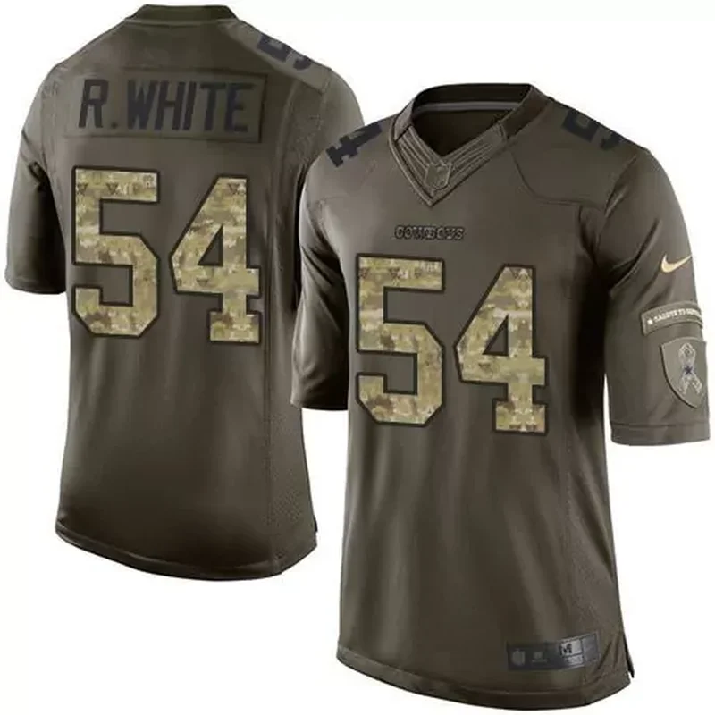 Dallas Cowboys #54 Randy White Black Men's Stitched 2016 Salute To Service Jersey - Image 3