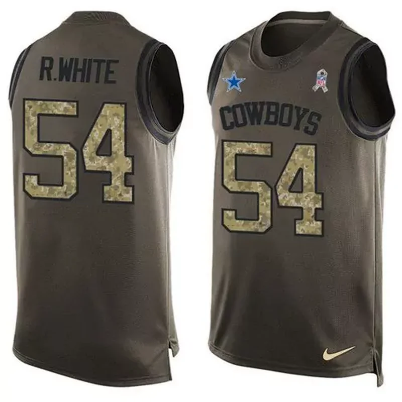 Dallas Cowboys #54 Randy White Black Men's Stitched 2016 Salute To Service Jersey - Image 4