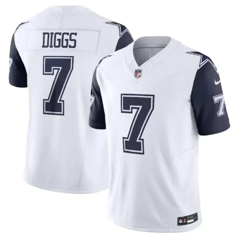 dallas cowboys #7 trevon diggs white 2023 f.u.s.e. vapor limited stitched football Football jersey