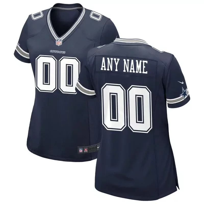 Dallas Cowboys Womens Custom Game Jersey Navy