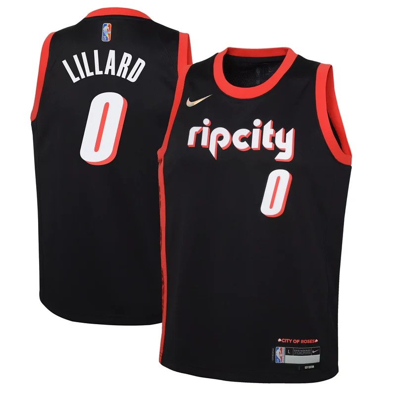 Damian Lillard Portland Trail Blazers 2021/22 Jersey - City Edition - Black NBA