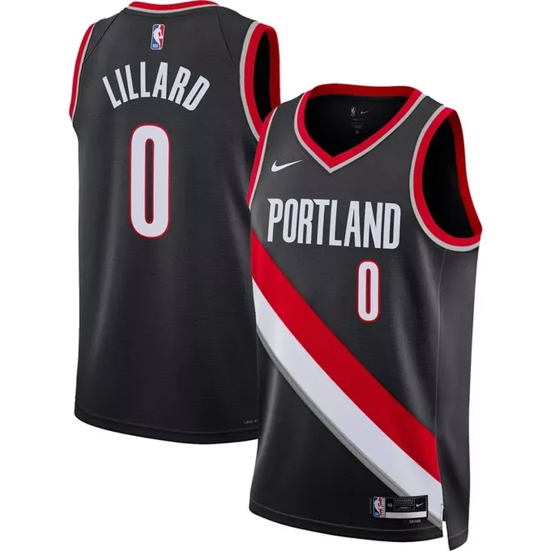 Damian Lillard Portland Trail Blazers Unisex Jersey Icon Edition Black