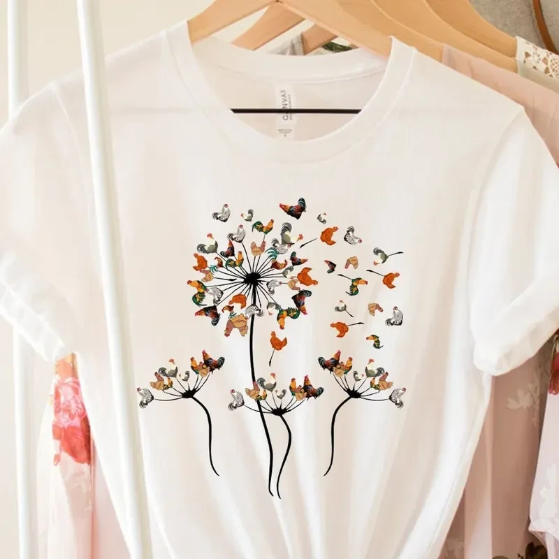 Dandelion Chicken Flower Funny Farmer Gifts T-Shirt Hoodie Sweater