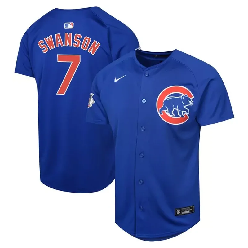 Dansby Swanson Chicago Cubs Alternate Player Jersey â€“ Royal