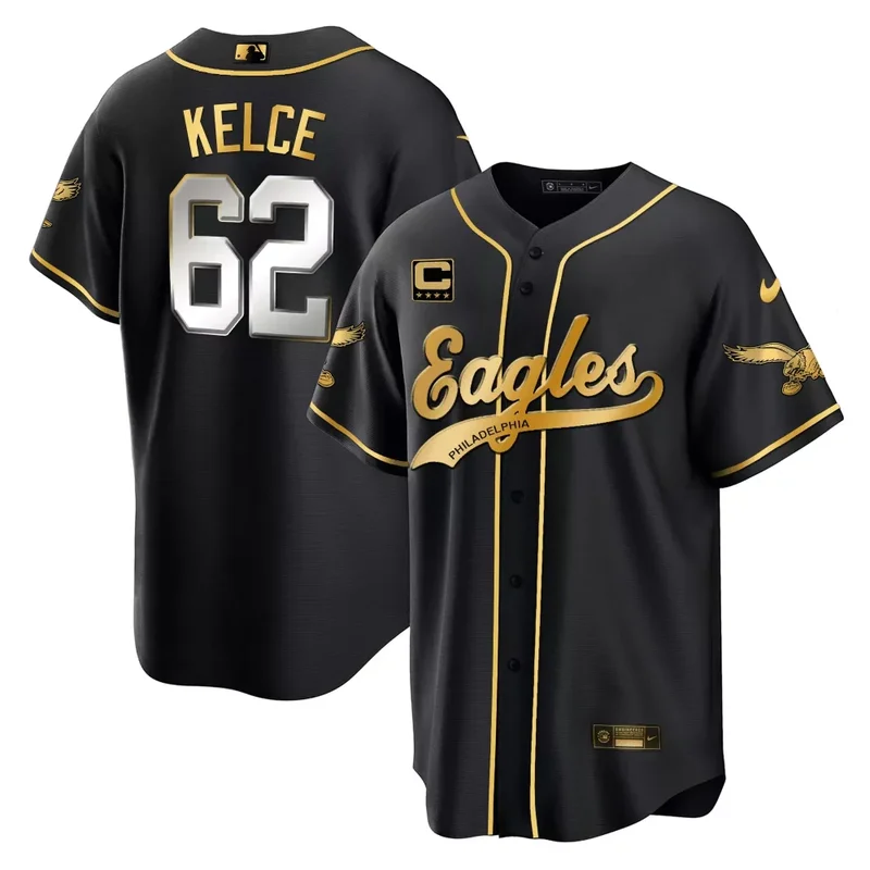 Darius Slay Jr Black EAGLES KELLY GREEN BASEBALL JERSEY ALL STITCHED - Image 2