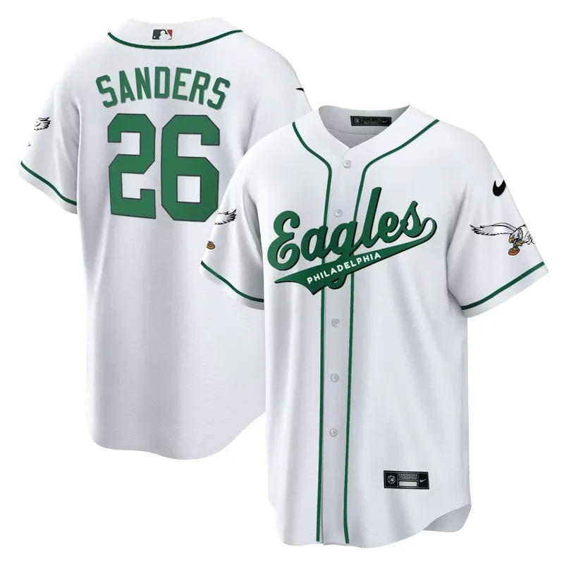 Darius Slay Jr Black EAGLES KELLY GREEN BASEBALL JERSEY ALL STITCHED - Image 5
