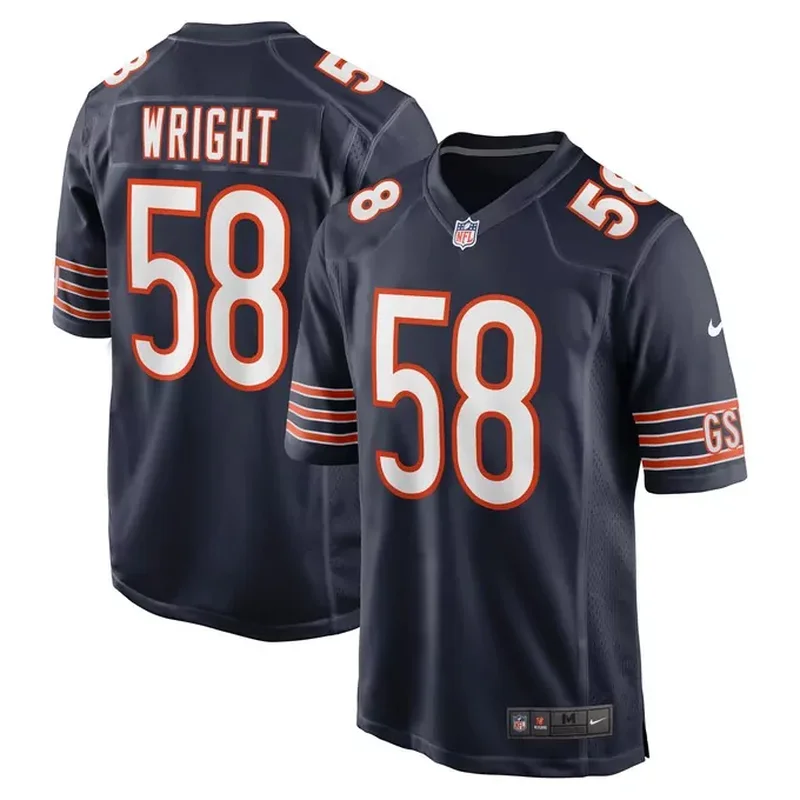 Jim McMahon Chicago Bears 1985 Retired Player Jersey Navy - Image 3