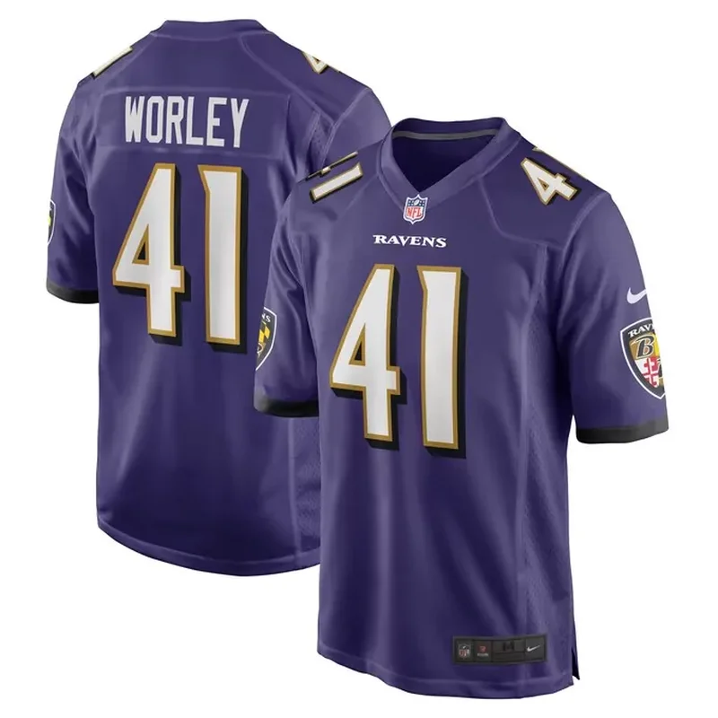 Daryl Worley Baltimore Ravens Game Player Jersey Purple