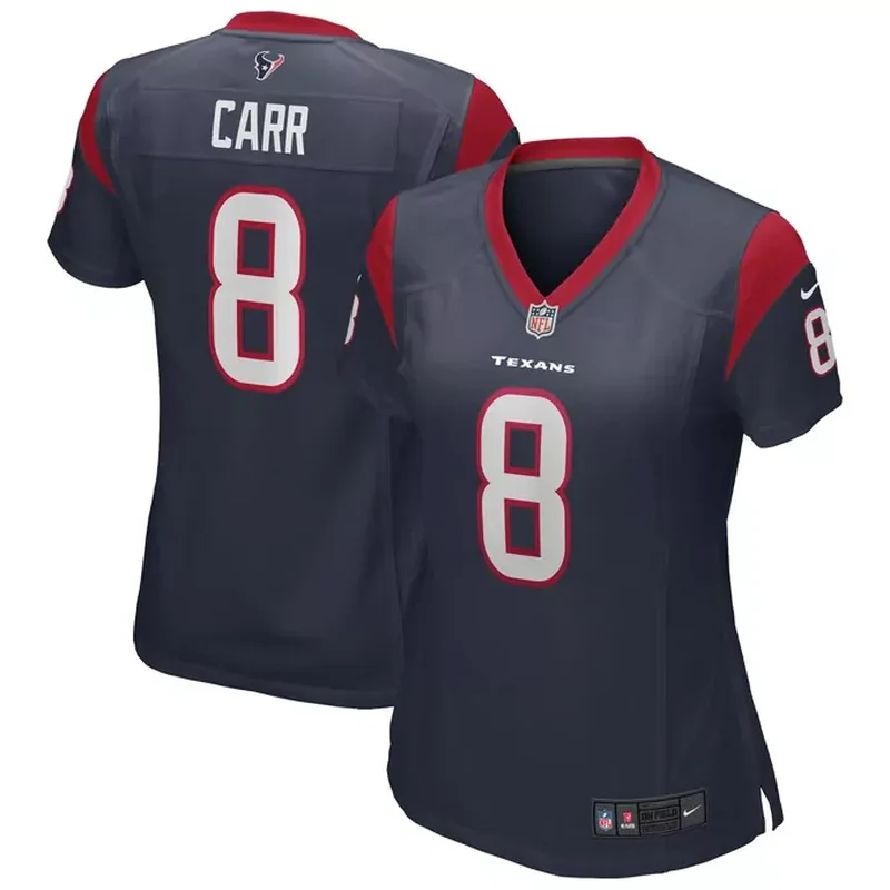 David Carr Houston Texans Womens Game Retired Player Jersey Navy
