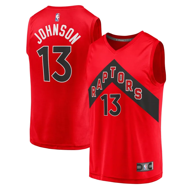 David Johnson Toronto Raptors 2021/22 Fast Break Jersey - Icon Edition - Red NBA