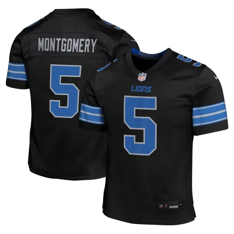 David Montgomery Detroit Lions Alternate Player Game Jersey Black