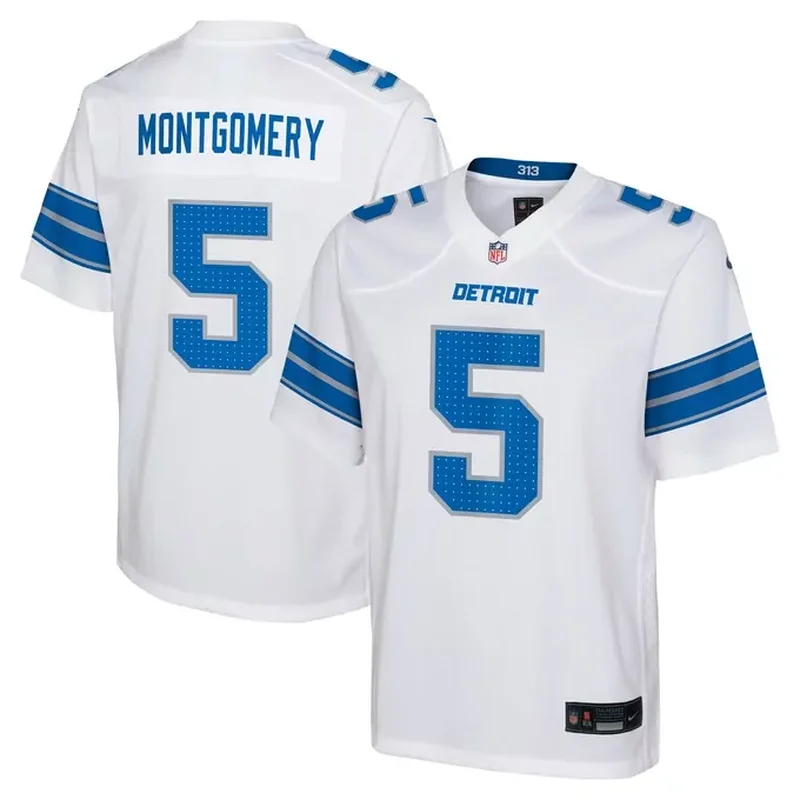 David Montgomery Detroit Lions Player Game Jersey White