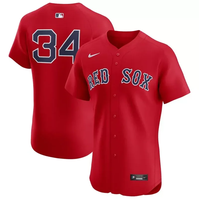 David Ortiz Boston Red Sox Home Elite Jersey White - Image 3