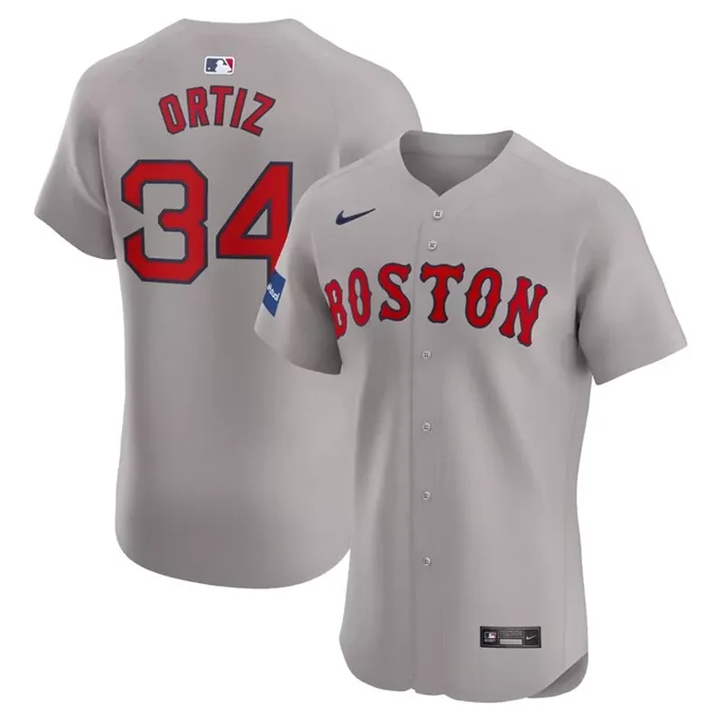 David Ortiz Boston Red Sox Home Elite Jersey White - Image 4