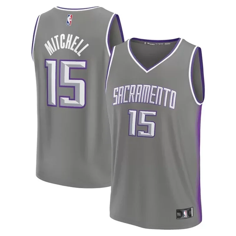 Davion Mitchell Sacramento Kings Fastbreak Jersey City Edition Gray