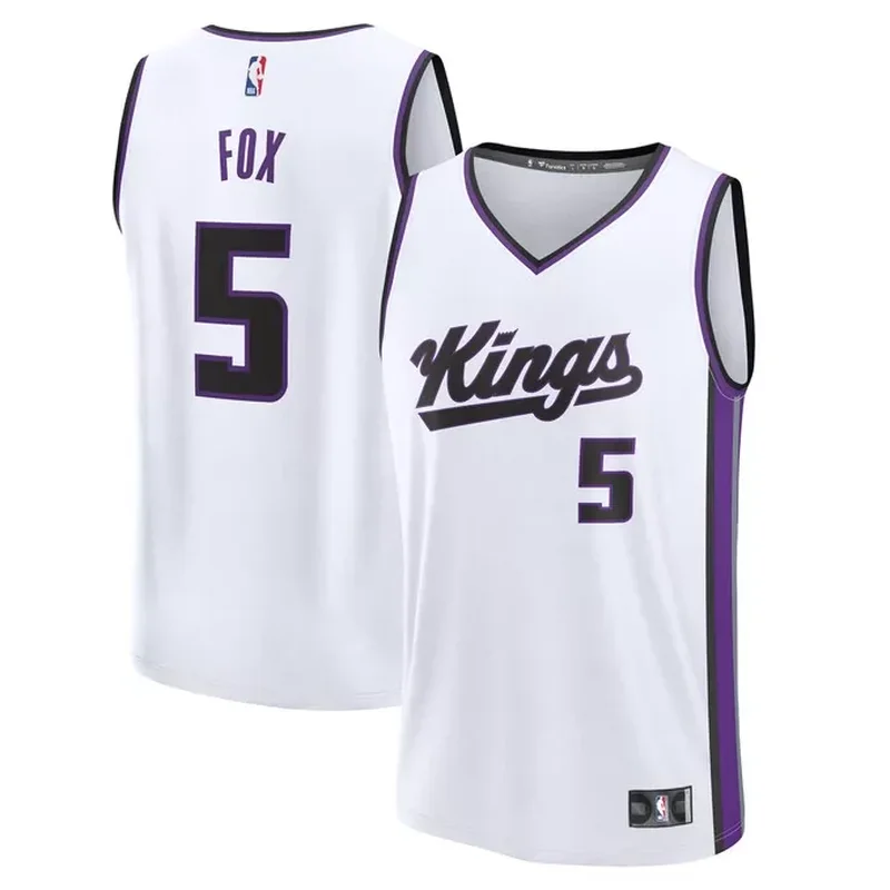 DeAaron Fox Sacramento Kings Fast Break Player Jersey Association Edition White