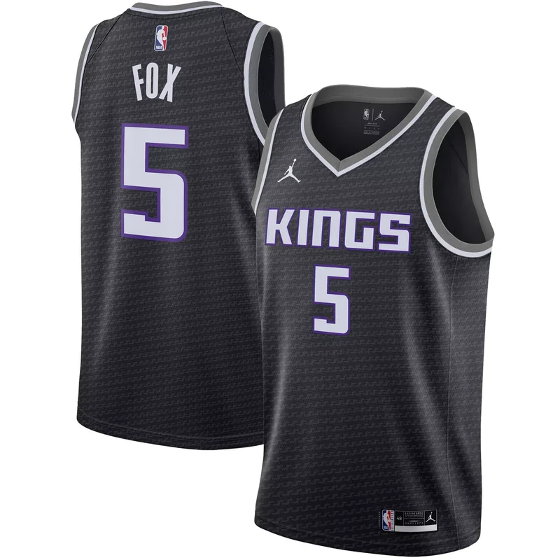 Buddy Hield Sacramento Kings Jordan Brand 2020/21 Jersey - Statement Edition - Black NBA - Image 2