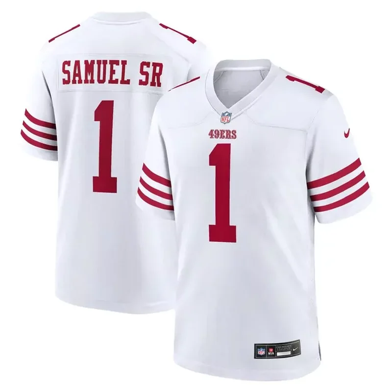 Christian McCaffrey San Francisco 49ers Game Player Jersey White - Image 4