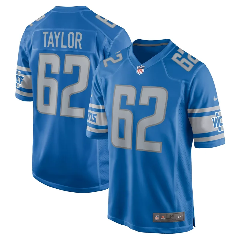 Demetrius Taylor Detroit Lions Player Game Jersey - Blue NFL