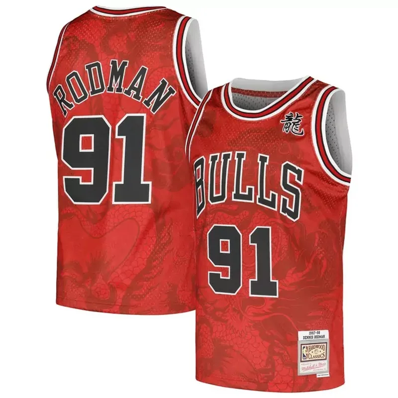 Scottie Pippen Chicago Bulls Classics 1997/98 Split Jersey Red/Black - Image 4