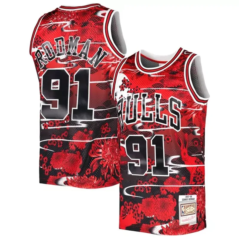 Dennis Rodman Chicago Bulls 1997/98 Classics Lunar New Year Jersey Red