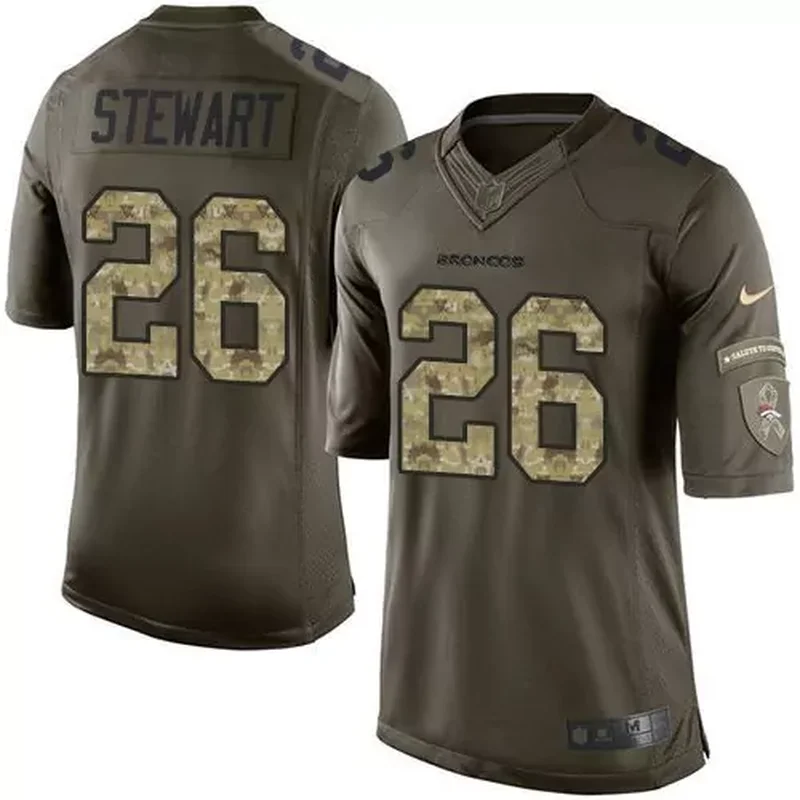 Denver Broncos #26 Darian Stewart Black Men's Stitched 2016 Salute to Service Jersey - Image 3