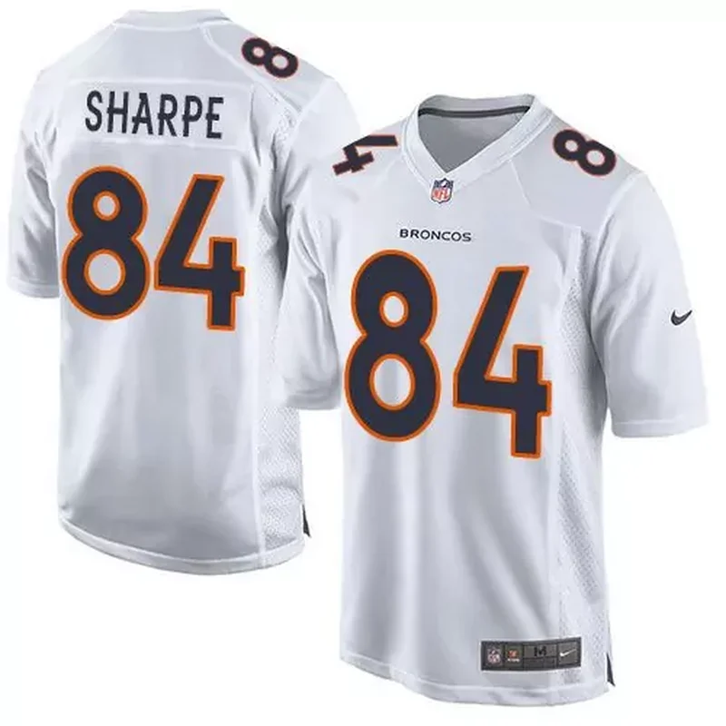Denver Broncos #84 Shannon Sharpe Orange Throwback Men's Stitched Elite Jersey - Image 3