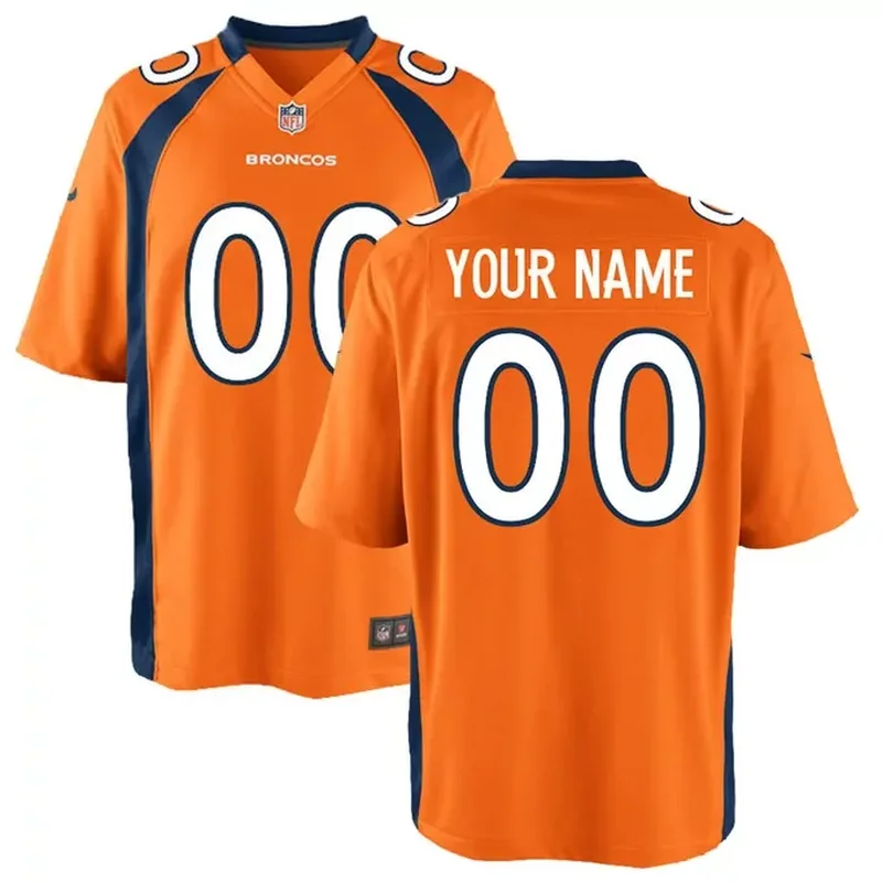 Denver Broncos Custom Game Jersey Orange