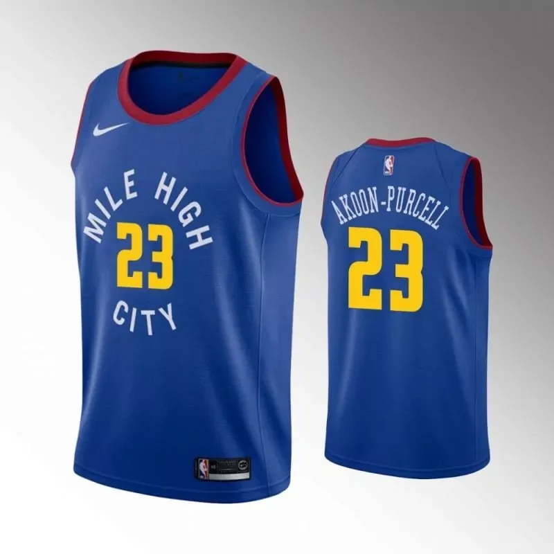Denver Nuggets Devaughn Akoon-purcell #23 2020 NBA New Arrival Blue Jersey