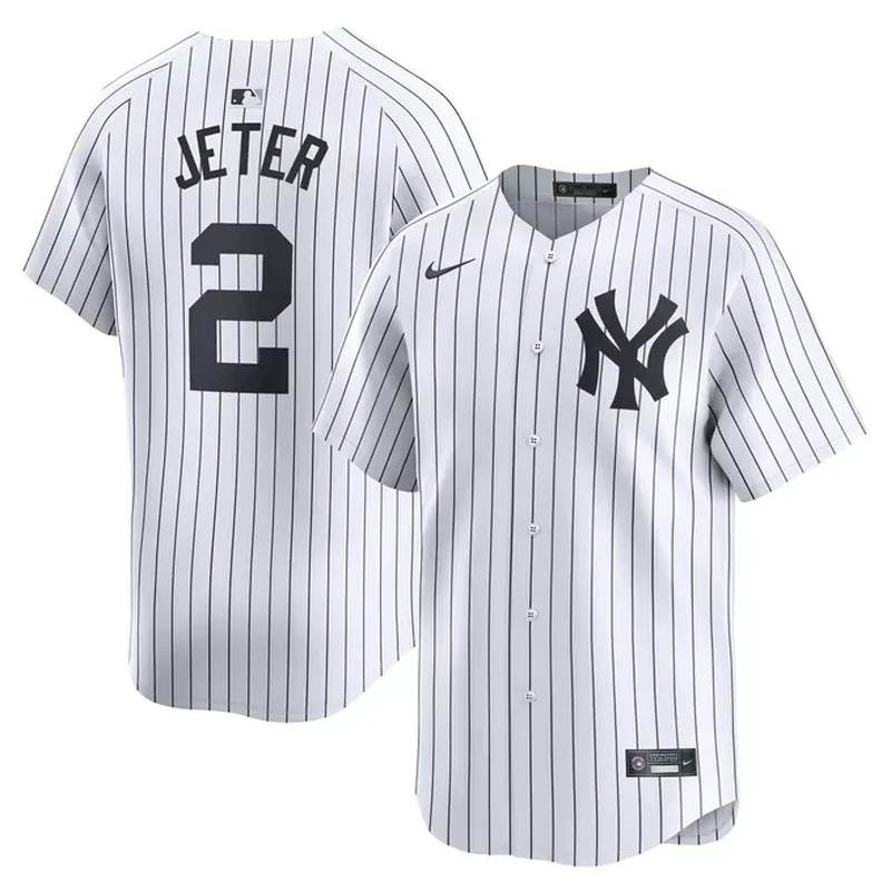 Derek Jeter New York Yankees Home Player Jersey White