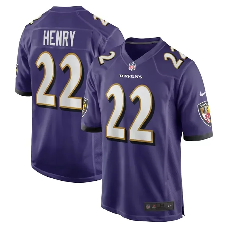 Derrick Henry Baltimore Ravens Game Player Jersey Purple