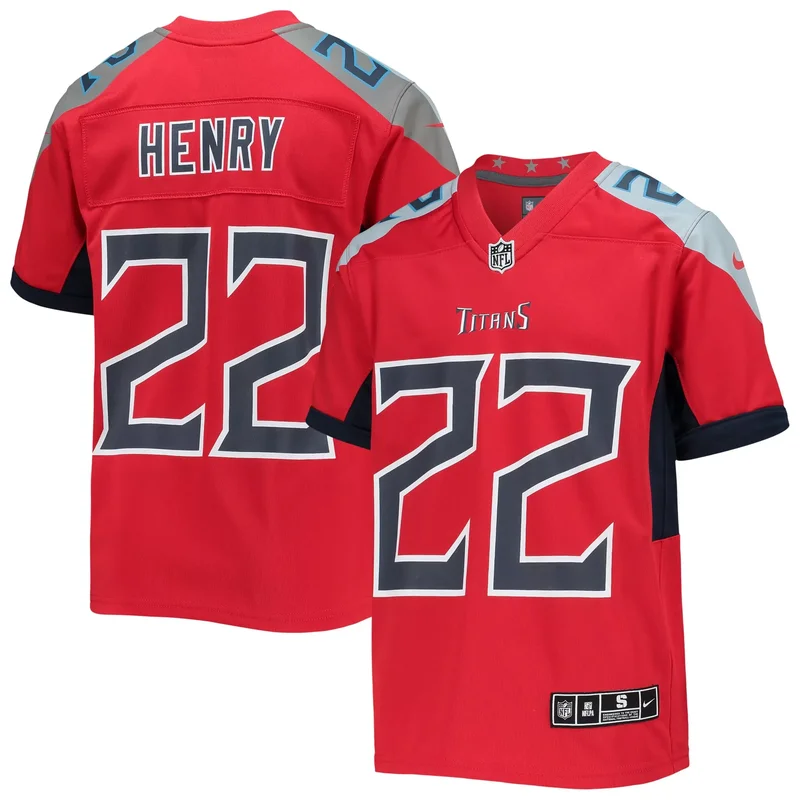 Derrick Henry Tennessee Titans Youth Inverted Team Jersey - Red