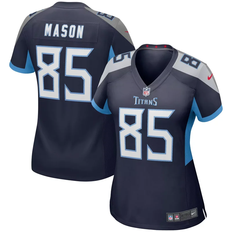 Derrick Mason Tennessee Titans Women's Game Retired Player Jersey - Navy