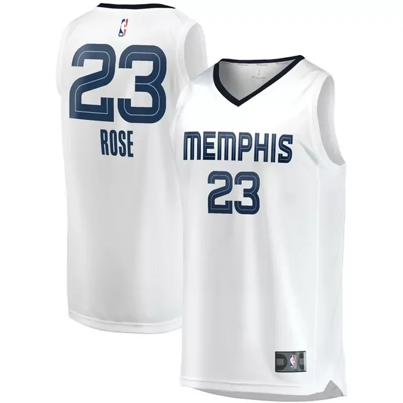 Derrick Rose Memphis Grizzlies Fast Break Player Jersey Association Edition White
