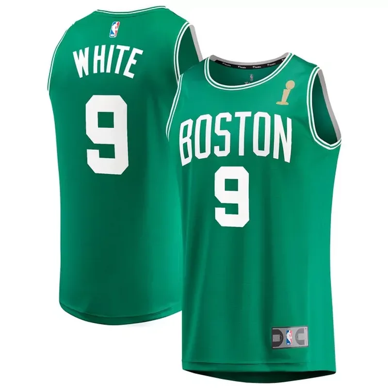 Derrick White Boston Celtics 2024 NBA Finals Champions Fast Break Player Jersey Kelly Green Icon Edition