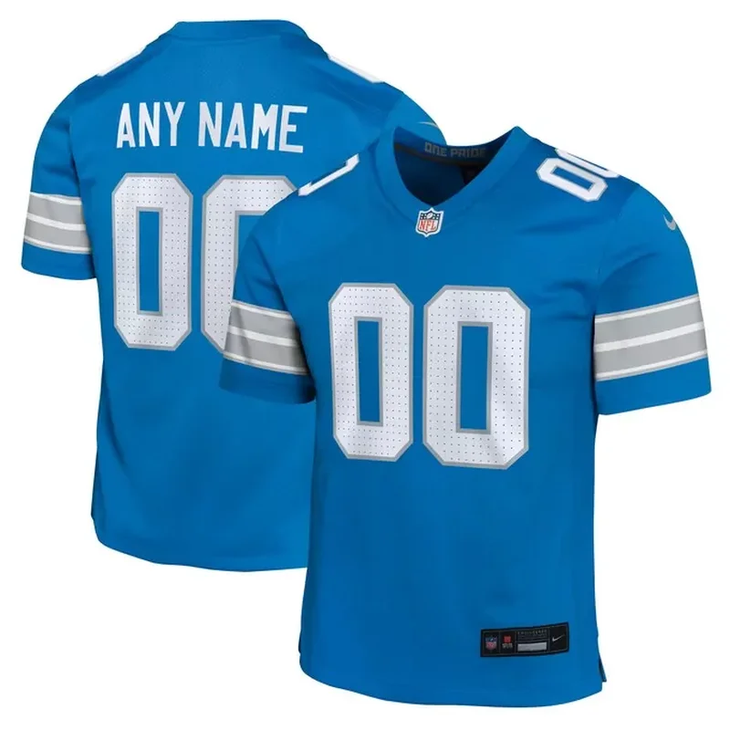 Alex Anzalone Detroit Lions Game Jersey Blue - Image 2