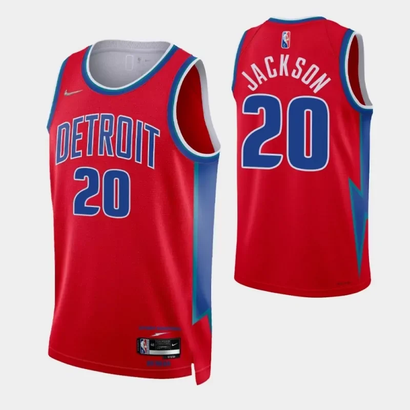 detroit pistons #6 hamidou diallo 75th anniversary city red Basketball jersey - Image 5