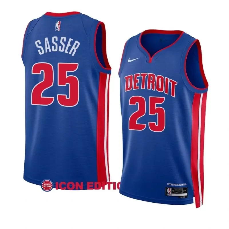 detroit pistons #25 marcus sasser 2022 2023 blue Icon edition 2023 nba draft.webp Basketball jersey