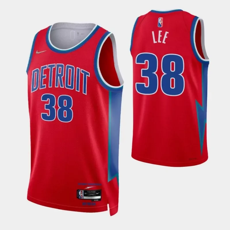 detroit pistons #18 cory joseph 75th anniversary city red Basketball jersey - Image 5