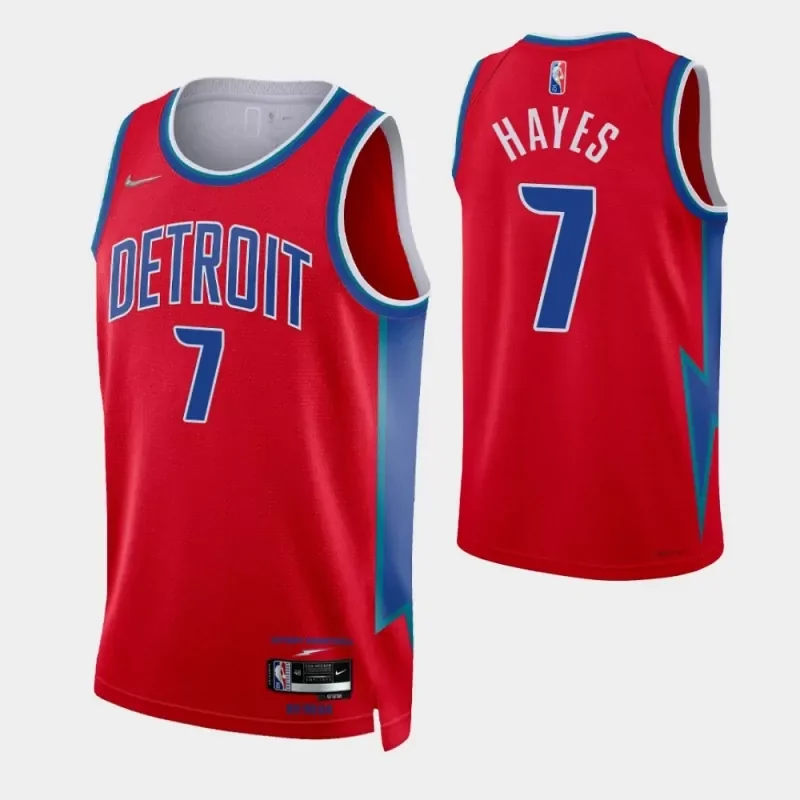 detroit pistons #6 hamidou diallo 75th anniversary city red Basketball jersey - Image 3