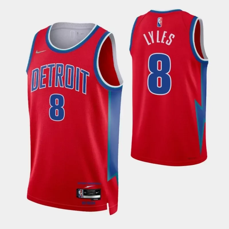 detroit pistons #18 cory joseph 75th anniversary city red Basketball jersey - Image 4