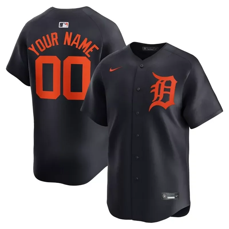 Detroit Tigers Alternate Custom Jersey â€“ Navy
