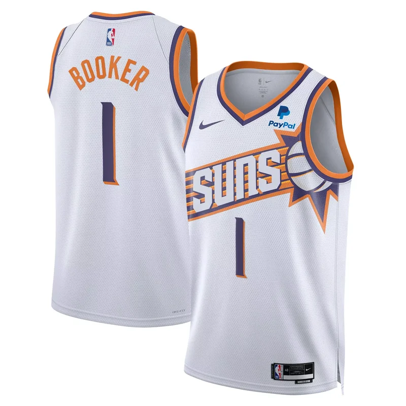 Association Devin Booker phoenix suns players swingman jersey all stitched - Image 3