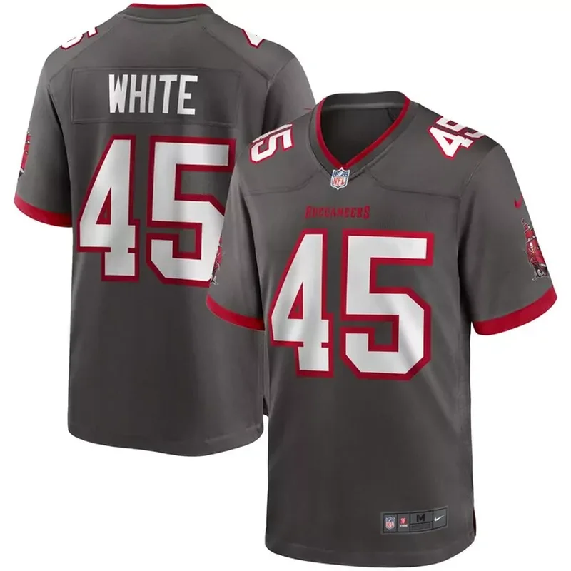 Devin White Tampa Bay Buccaneers Game Jersey Pewter