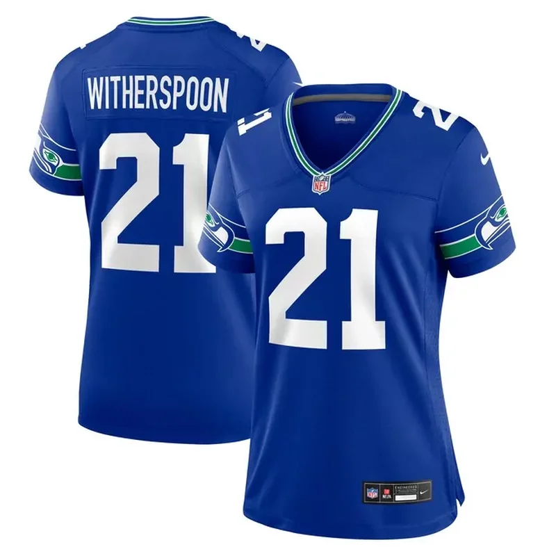 Devon Witherspoon Seattle Seahawks Womens Throwback Player Game Jersey Royal
