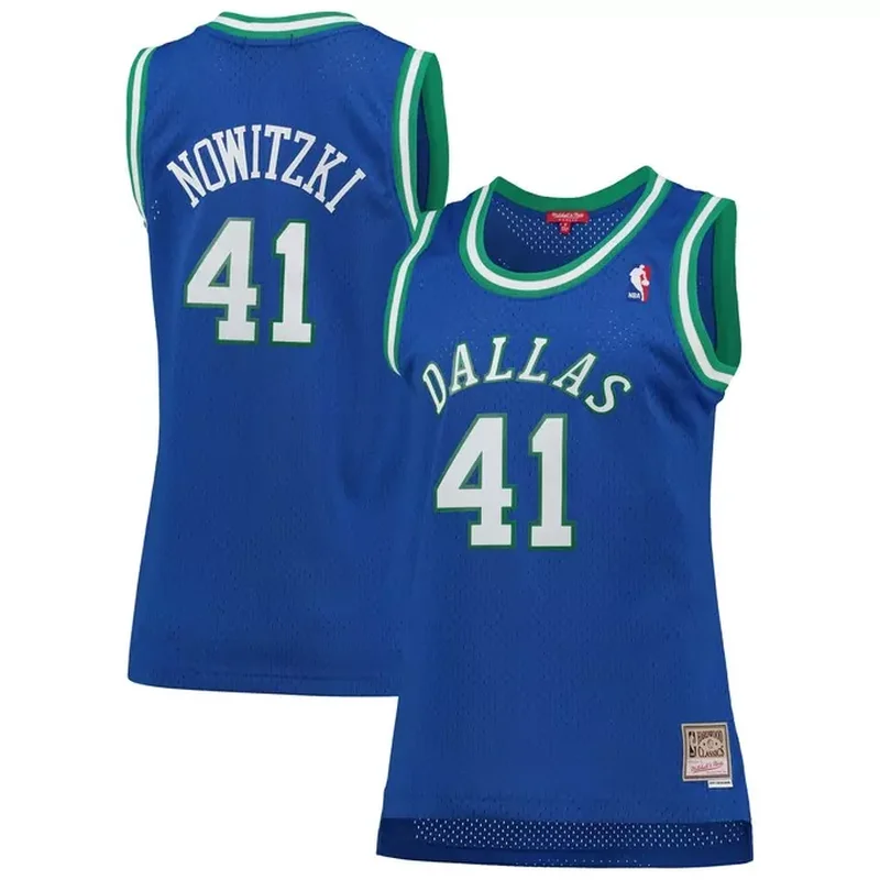 Dirk Nowitzki Dallas Mavericks Womens 1998 Doodle Jersey White - Image 4