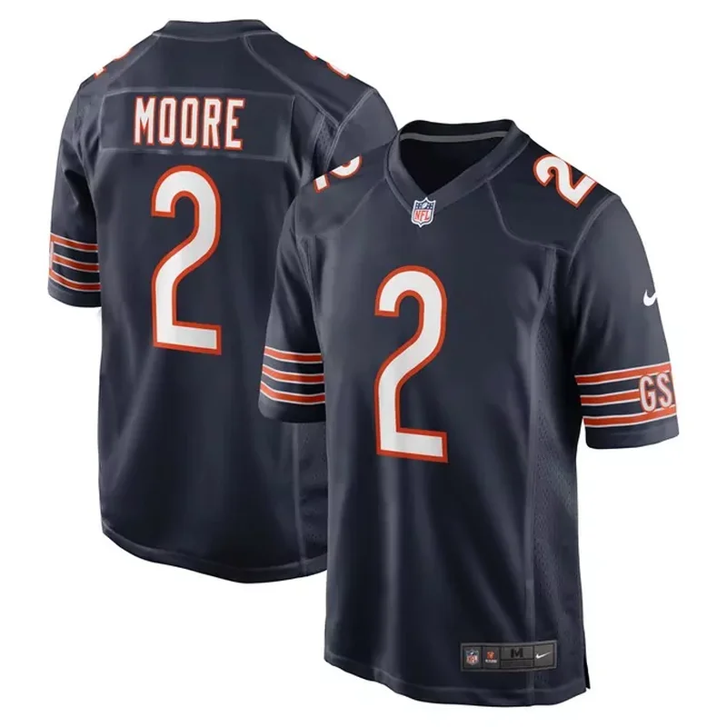 DJ Moore Chicago Bears Team Color Game Jersey Navy
