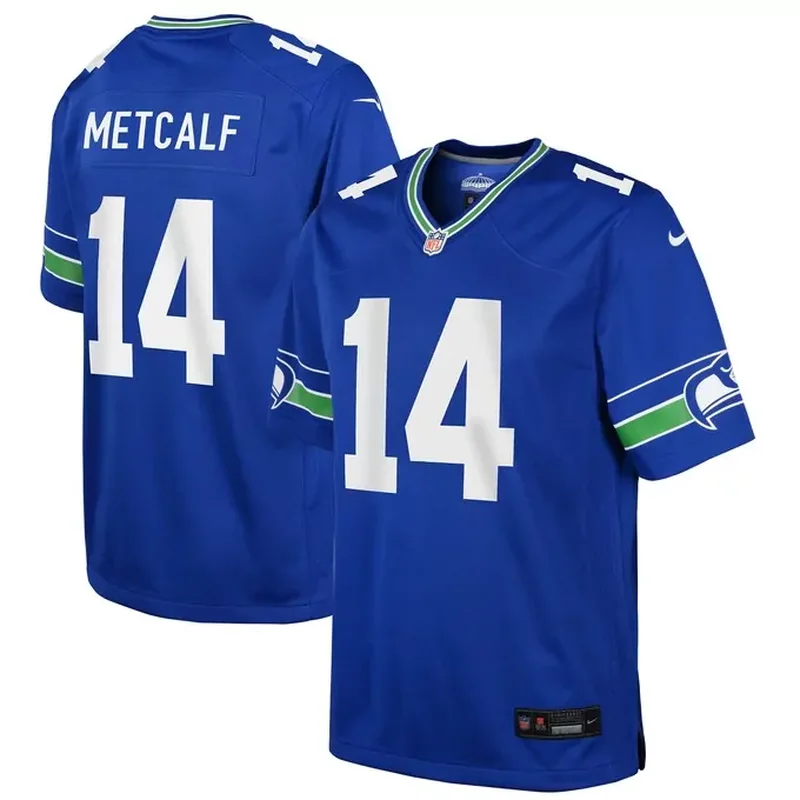 Seattle Seahawks Womens Custom Game Jersey College Navy - Image 4