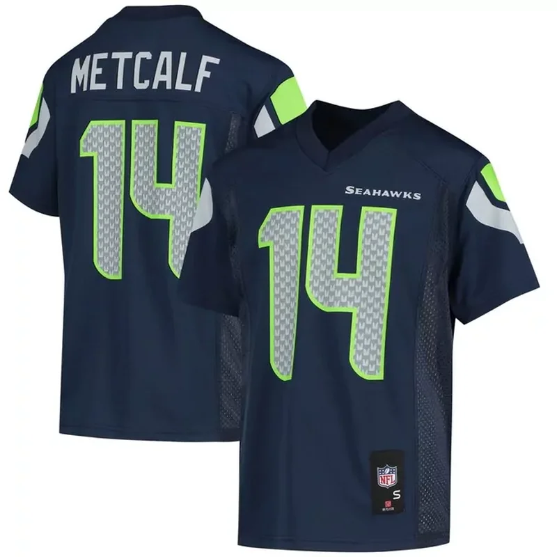 Seattle Seahawks Womens Custom Game Jersey College Navy - Image 3