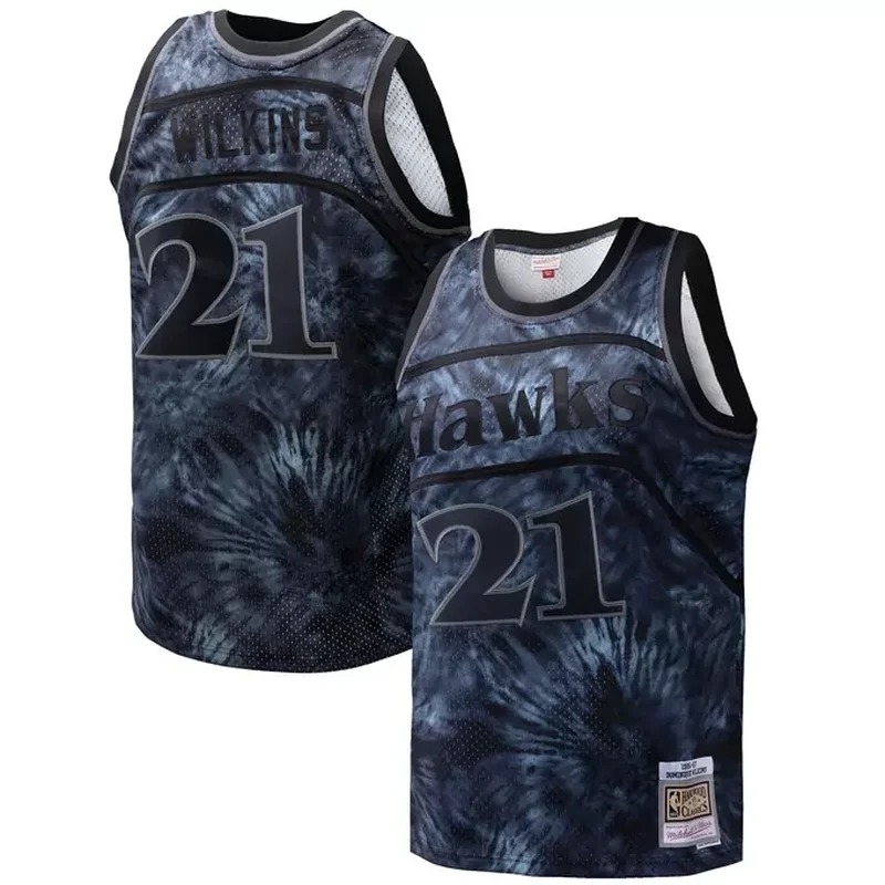 Dominique Wilkins Atlanta Hawks Classics 1986/87 Tie-Dye Jersey Black